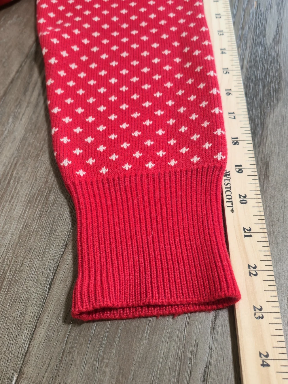 Vintage Gipsa Monsanto Made in Italy Fair Isle Wool Red Sweater Med Lg Holiday